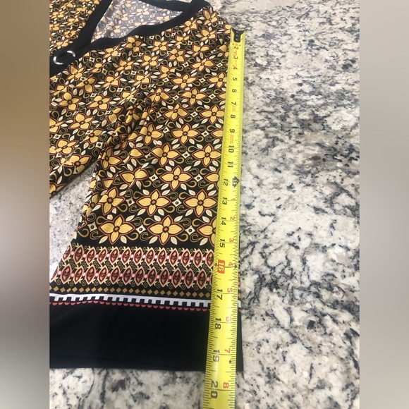 Style & Co Flower Print 3/4 Length Sleeve Above The Knee Dress Size XL - Picture 14 of 16